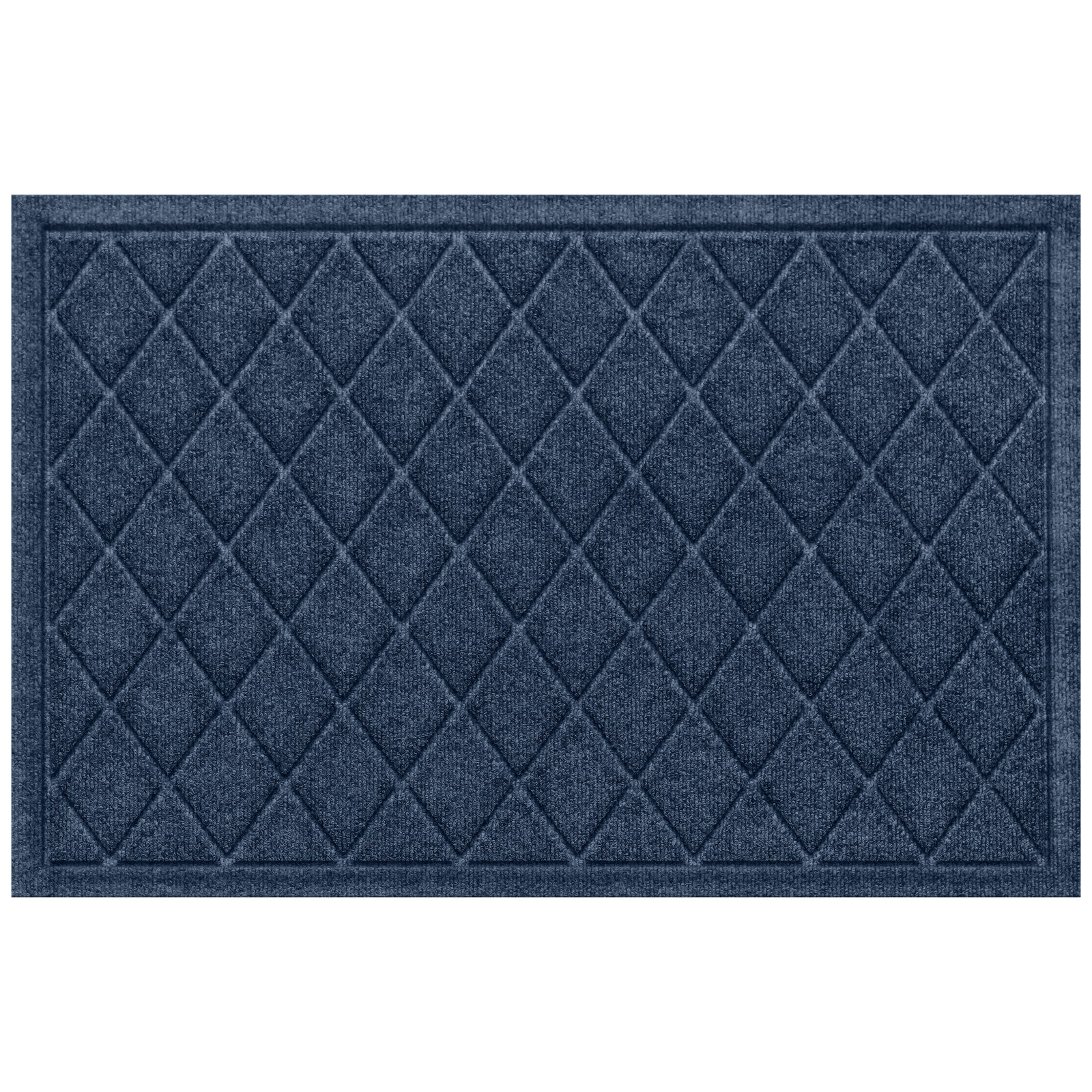 WaterHog Non-Slip Indoor/Outdoor Doormat, Navy, Rectangle 24" x 36"
