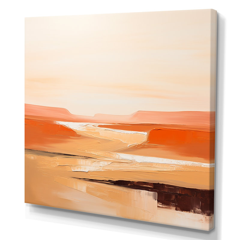 «Brown Minimalisme Canyon Calm», reproduction sur toile, Toile tendue, 16" H x 16" W