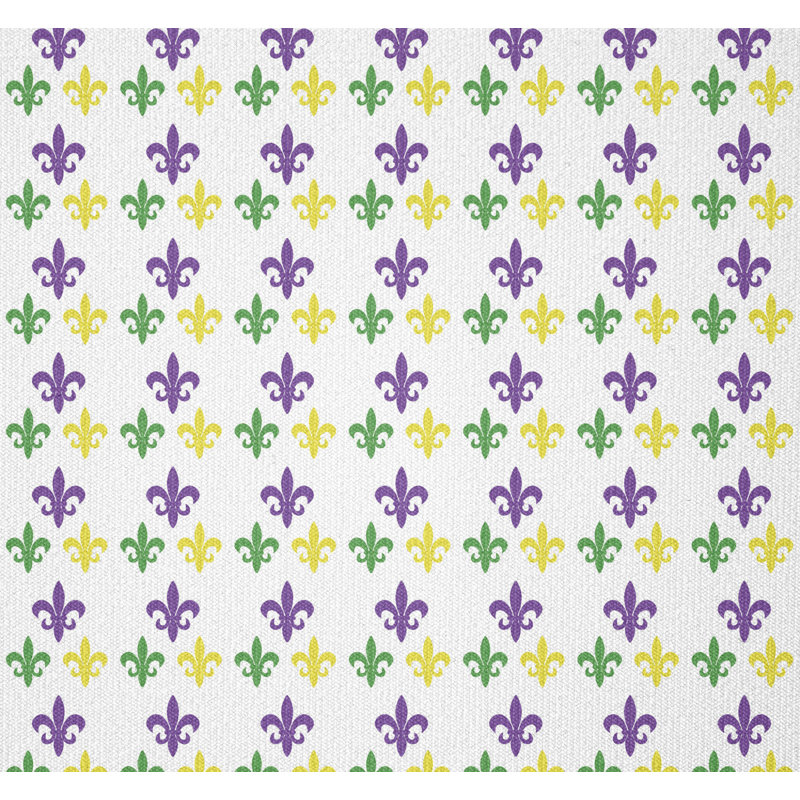 Cilli Fleur De Lis in Mardi Gras Carnival Colours Festival Multi-Purpose Fabric