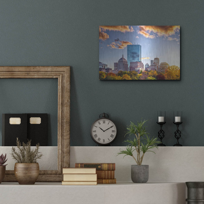 Mur en métal Latitude Autumn® «Autumn In Boston» par Rick Berk, H 12 po x l 16 po