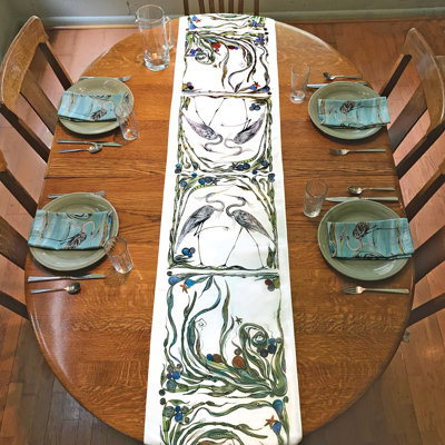 Vong Geometric Cotton Blend Table Runner