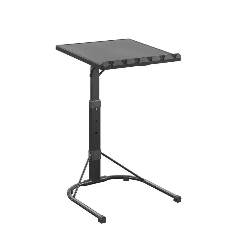 Multi-Functional Personal Activity Table, Adjustable Height, Portable Workspace, For Snacking & Homework, Compact Fold, Space Saving, Black