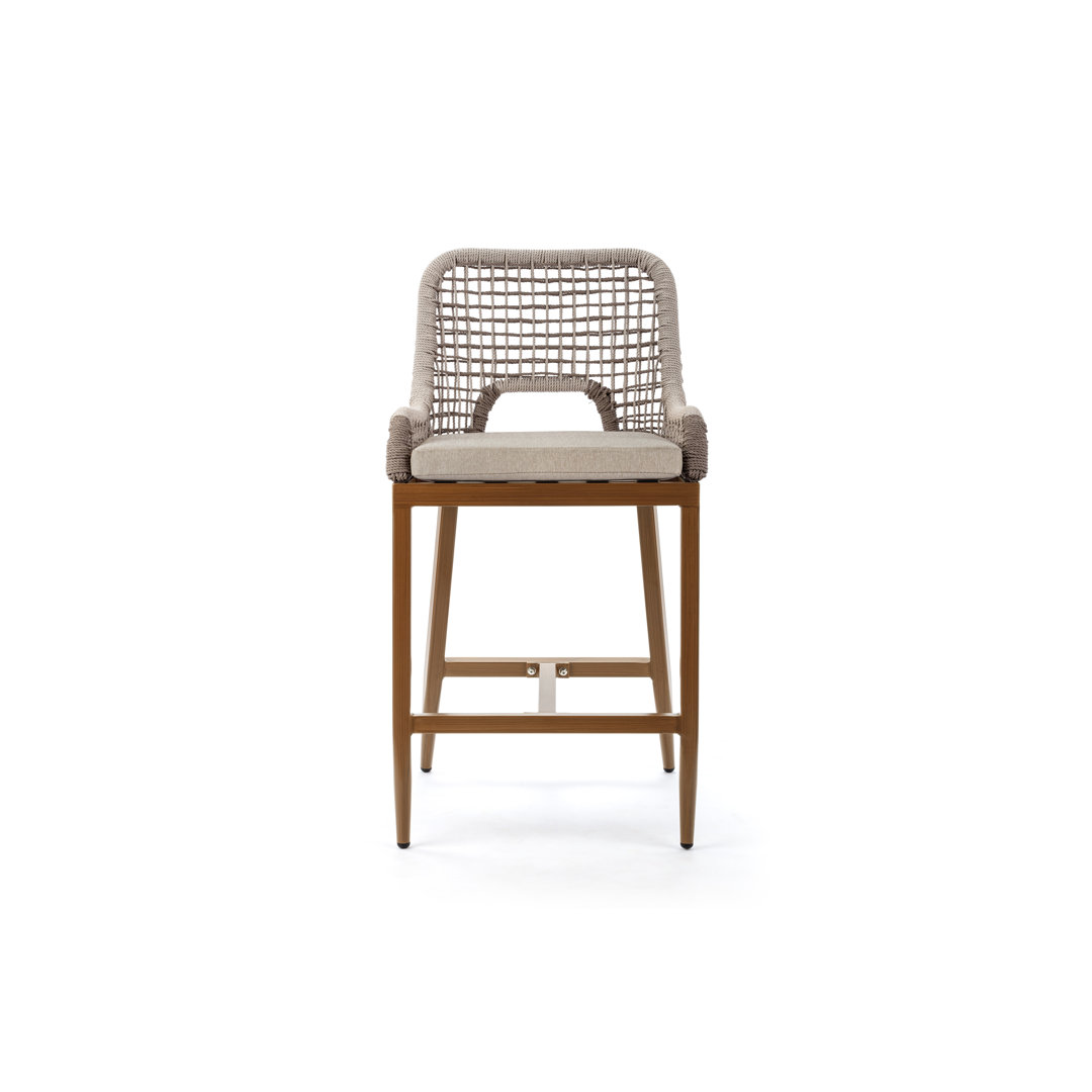 Patio Bar Stool with Cushion Bay Isle Home™ Seat 