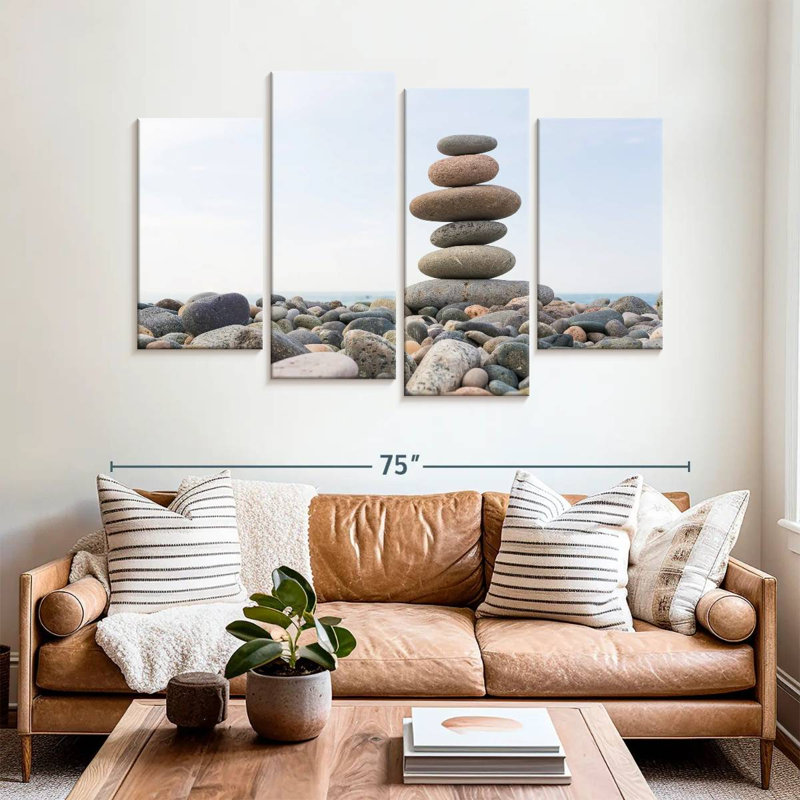 Kerrick Seaside Stone Stack, 42" H x 68" W