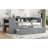 Twin Size Daybed With Trundle, Wood Day Bed Frame With Storage Drawers And Side Shelves, Daybed With Desk, No Spring Box Needed-131455482-131455483