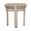 Table d'appoint en bois d'acacia avec structure en métal et détails en corde