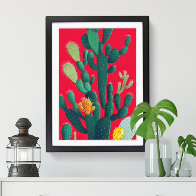 FRM-V0523-336X Cactus Cacti In Colour - Single Picture Frame Print