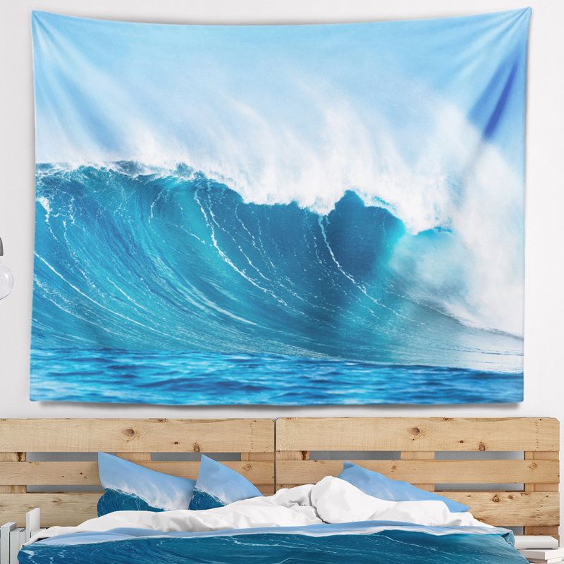 Ciel tapant ocean waves tapisserie Seascape, H 32 po x l 39 po