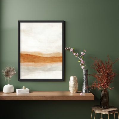 Reproduction d'art abstrait aquarelle neutre