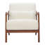 Fauteuil d'appoint rembourré moderne avec dossier pour la chambre à coucher ou le coin lecture