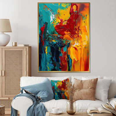 " Yellow And Turquoise Journey Of Abstraction III "