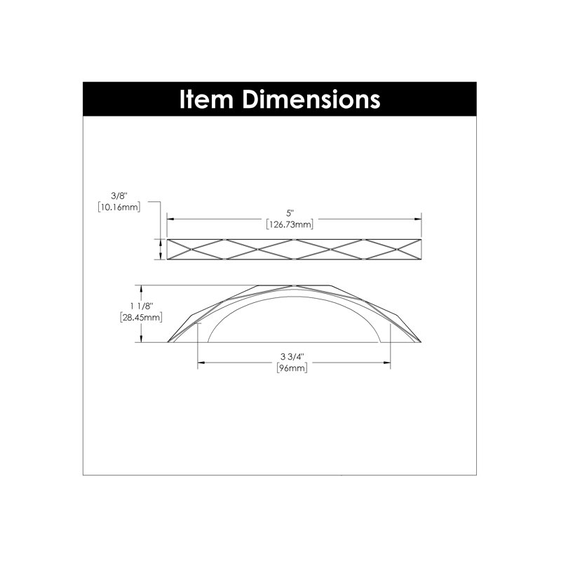 Karat Collection Arch Pull - 3-3/4" Center to Center Cabinet Pull Satin Nickel - Contemporary Hardware for Drawers & Cabinets