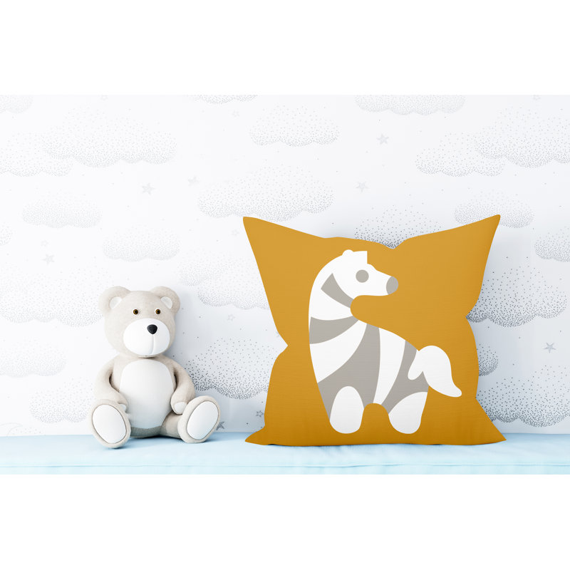 Coussin décoratif Simbi, L 15 po x H 15 po, Mandarine