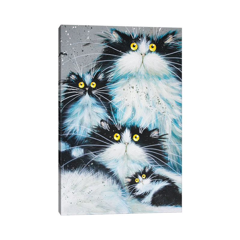 Family Of Fur by Kim Haskins - Print on Canvas, Wrapped Canvas, 20.32 cm H x 30.48 cm W