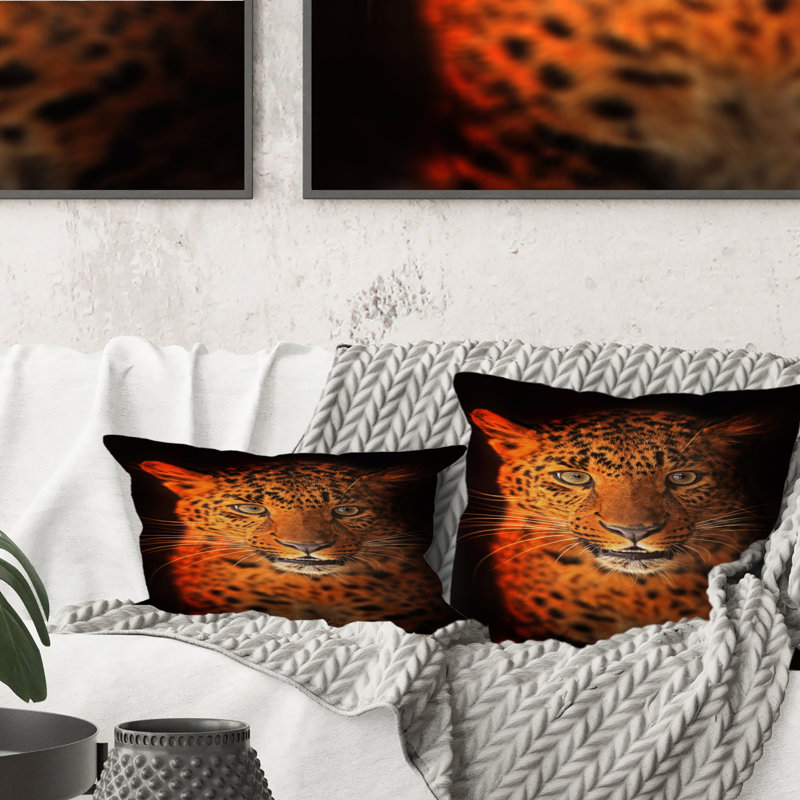 Coussin décoratif Portrait Of Leopard