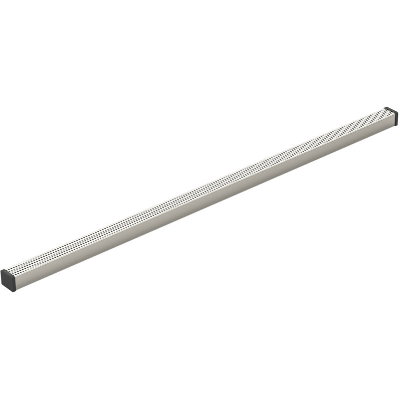 Linear Grid Shower Drain, Anodized Brushed Nickel