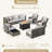 Wicker 8 - Person Patio Conversation Set with Cushions-92729507-86460663