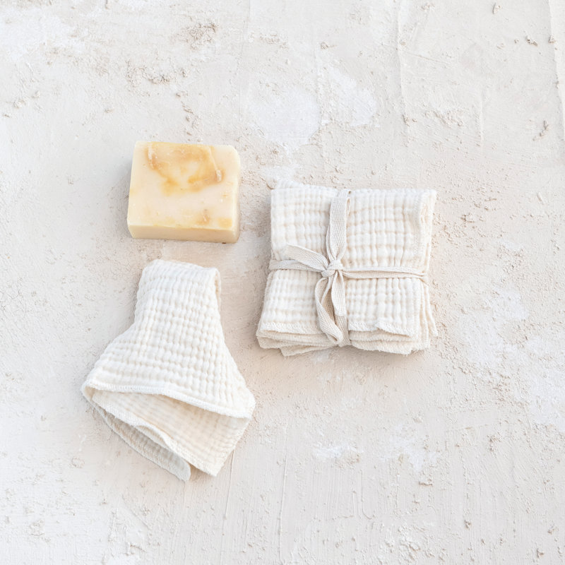Linges à vaisselle carrés en coton