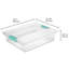 Bac de rangement empilable en plastique avec couvercle transparent Sterilite-99476626-99476634