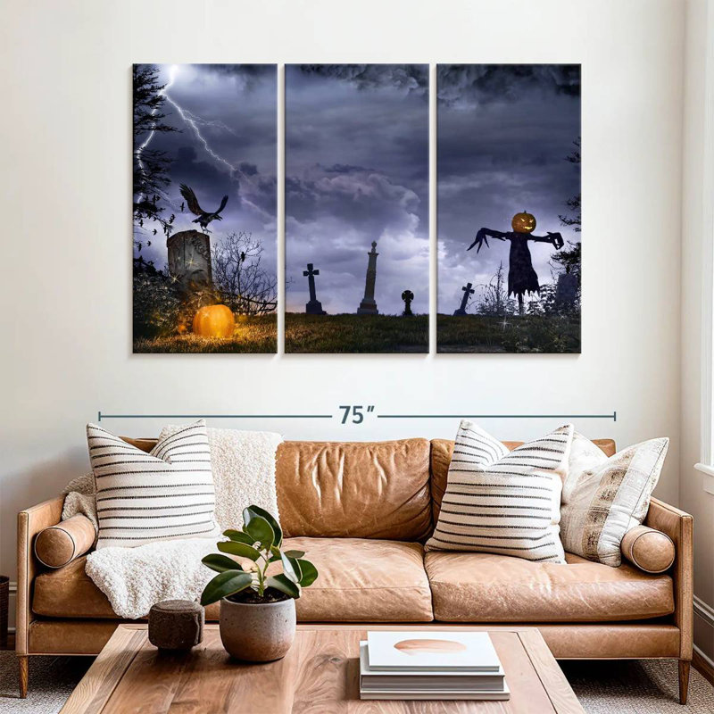 Kelan Horror Graveyard Scarecrow, 42" H x 65" W