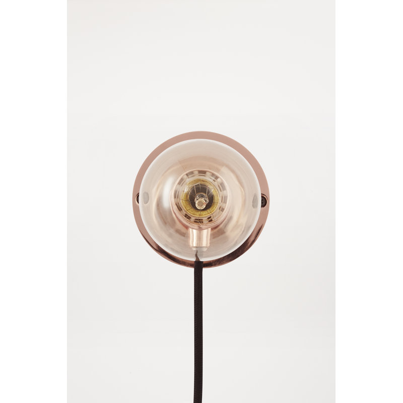 Minimalist Wall Light, Brass, 3.9" H x 3.9" W x 2.8" D