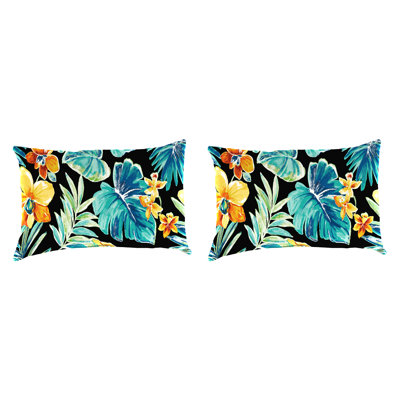 18" x 12" Outdoor Lumbar Throw Pillow (Set of 2)