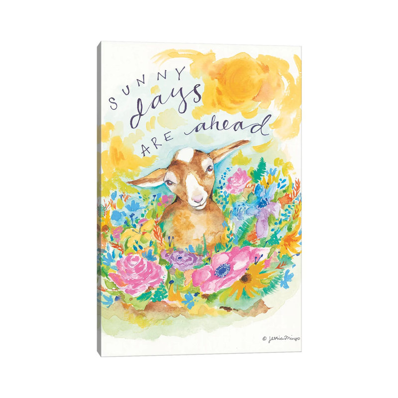 Sunny Days Ahead 1 Piece Wrapped Canvas Painting, 30.48 cm H x 45.72 cm W