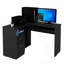 Bureau en L Bradford, tablette à clavier, finition noire-171635889