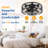 20 Inch Farmhouse Caged Ceiling Fan with Light, Remote & APP Control Quiet DC Motor Black-173473605-172977928