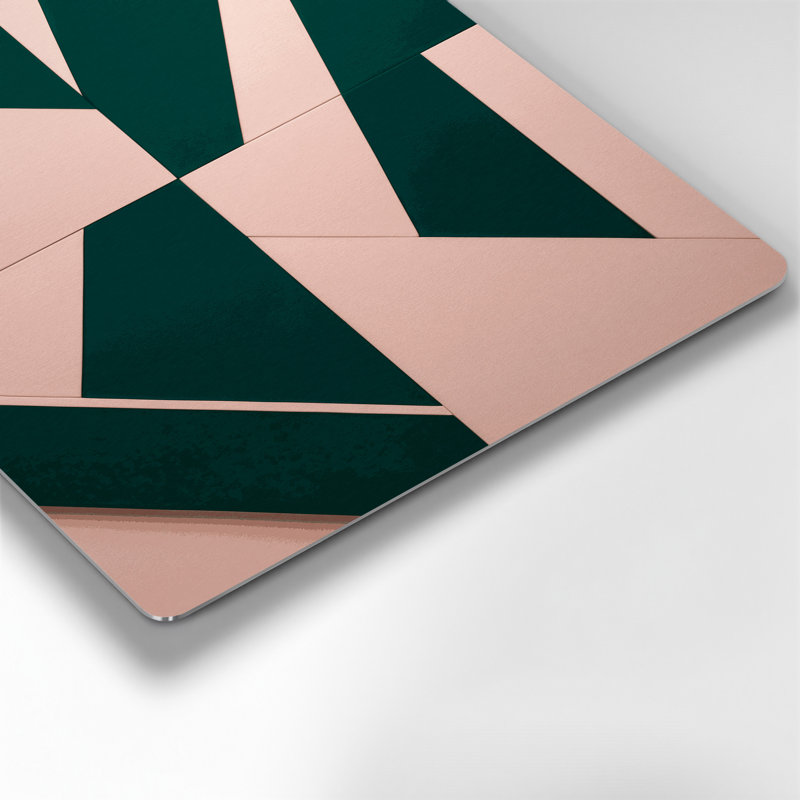 Minimalisme 97, art mural vert en métal, H 12 po x l 18 po