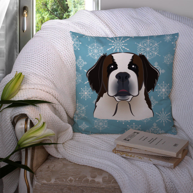  Coussin Snowflake Saint Bernard