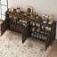 Buffet 63 "avec 4 portes et rangement ouvert, grande armoire de cuisine de ferme, armoire à café avec tablettes réglables pour la salle à manger, vestibule, buffet, brun-97231384