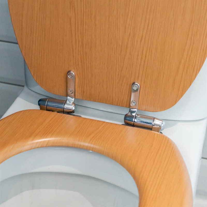 Harbour Housewares - 2x Wooden Soft Close Toilet Seats - Beech