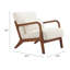 Fauteuil d'appoint rembourré moderne avec dossier pour la chambre à coucher ou le coin lecture
