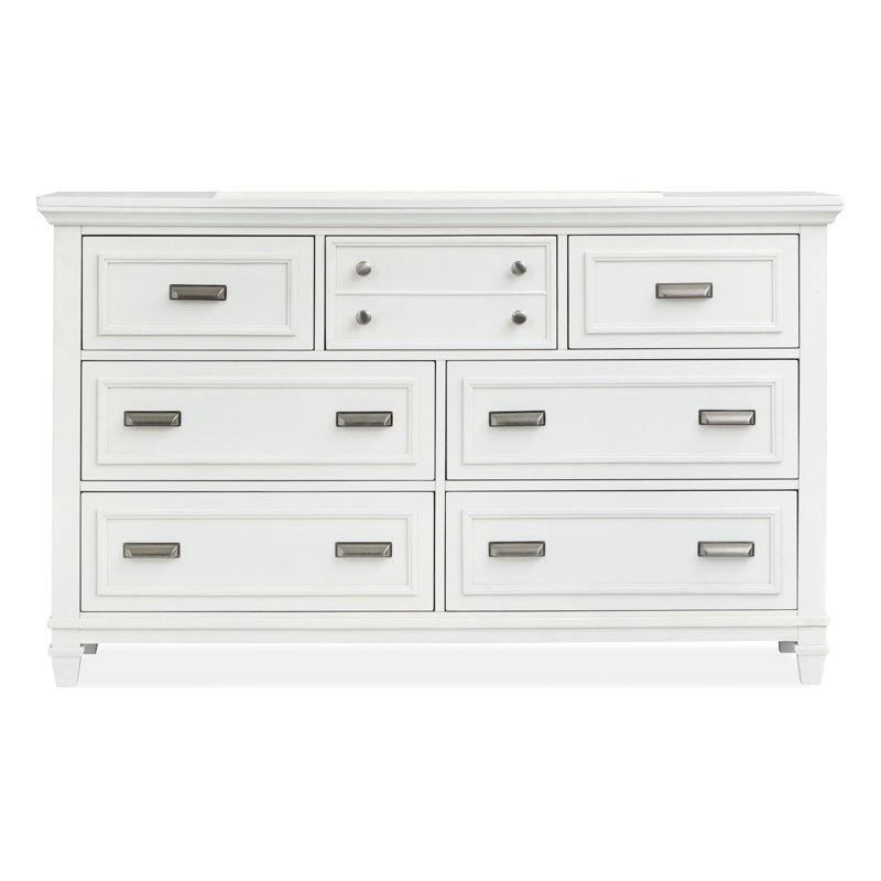 Commode blanche avec miroir, Blanc