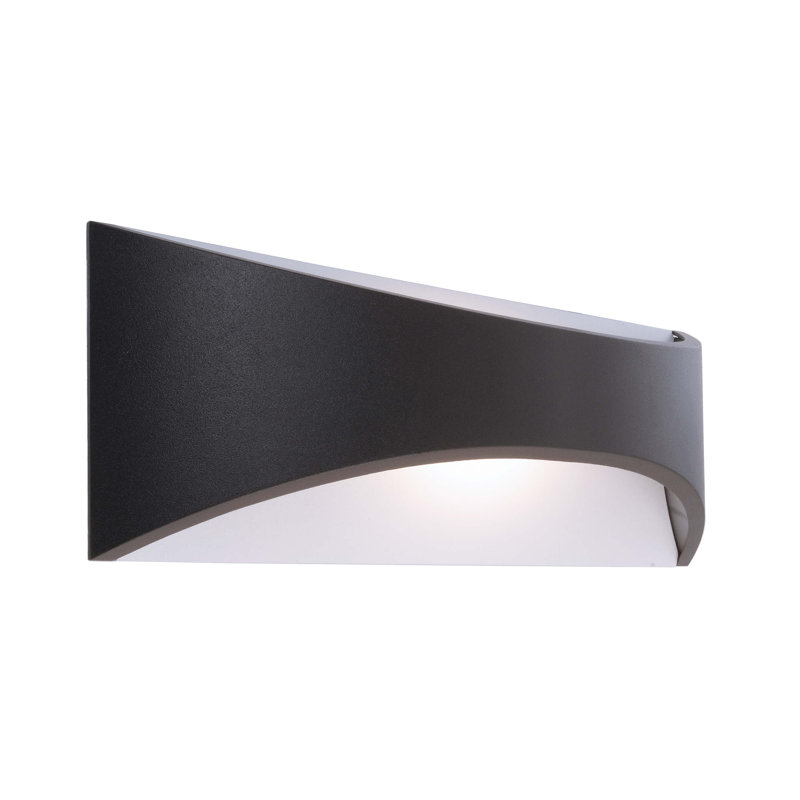 Uria Slate Integrated LED Outdoor Flush Mount, 12 cm H x 30 cm W x 9.7cm D