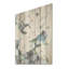 «White Adorned Violets - Violets», art mural sur bois de pin naturel-497758207