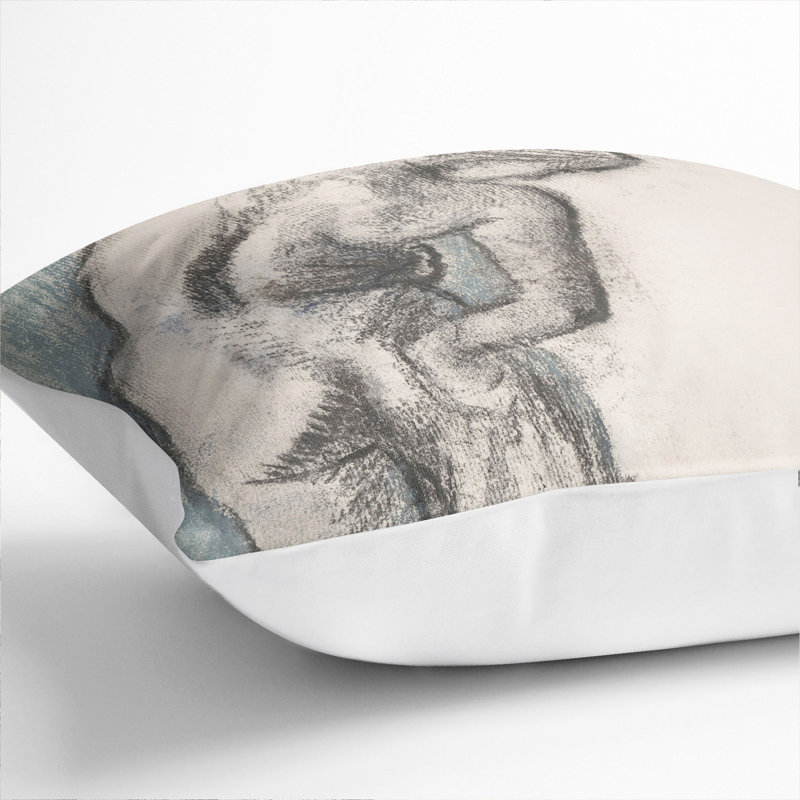 Study Of A Nude Woman Vol.1 Square Throw Cushion, 55cm H x 55cm W x 20cm D, White
