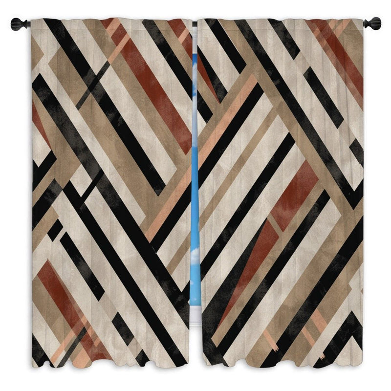 Paire de rideaux obscurcissant en polyester Ziyana, L 40 po x L 52 po
