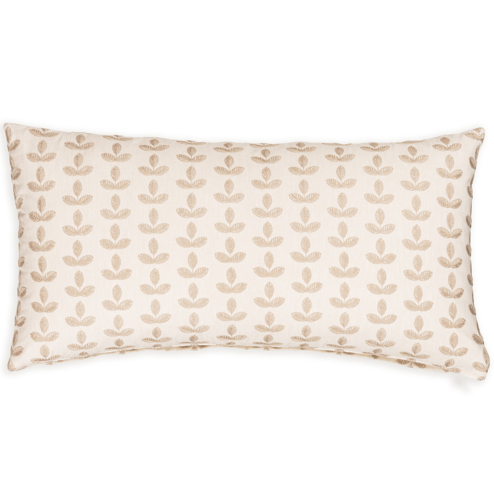 Birch Lane Trillium Throw Pillow Lumbar, Polyester, Cream Floral
