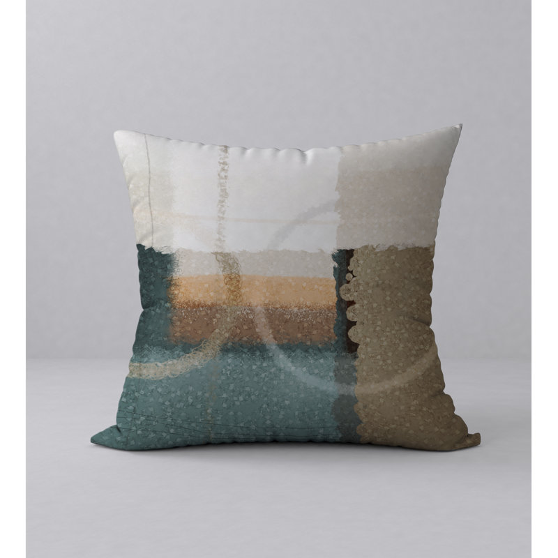 Abstract Reversible Throw Pillow, 24" x 24"