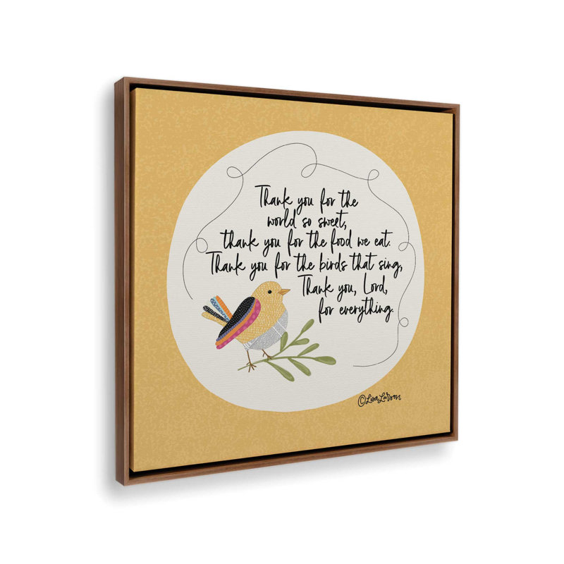 Repentir de gratitude par Lisa Larson – Reproduction, Toile avec cadre, L 20 po x H 20 po, Brun