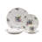 Ramsha 45-Piece Porcelain Dinnerware Set – Service for 8, White with Embossed Detail