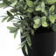 Ensemble de 2 brins d'eucalyptus artificiels de 28 cm (11 pouces), fausse verdure d'intérieur en pots noirs