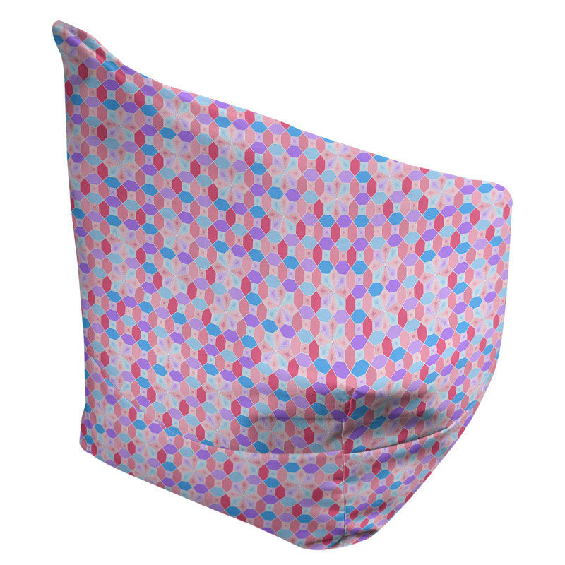 Housse de sac de pois en verre coloré Leffel, H 86 po x l 27 po x p 43 po, Rose / bleu, Rembourrage poly