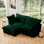 Stefan Modern 2-Seater Corduroy Sectional Sofa with Ottoman