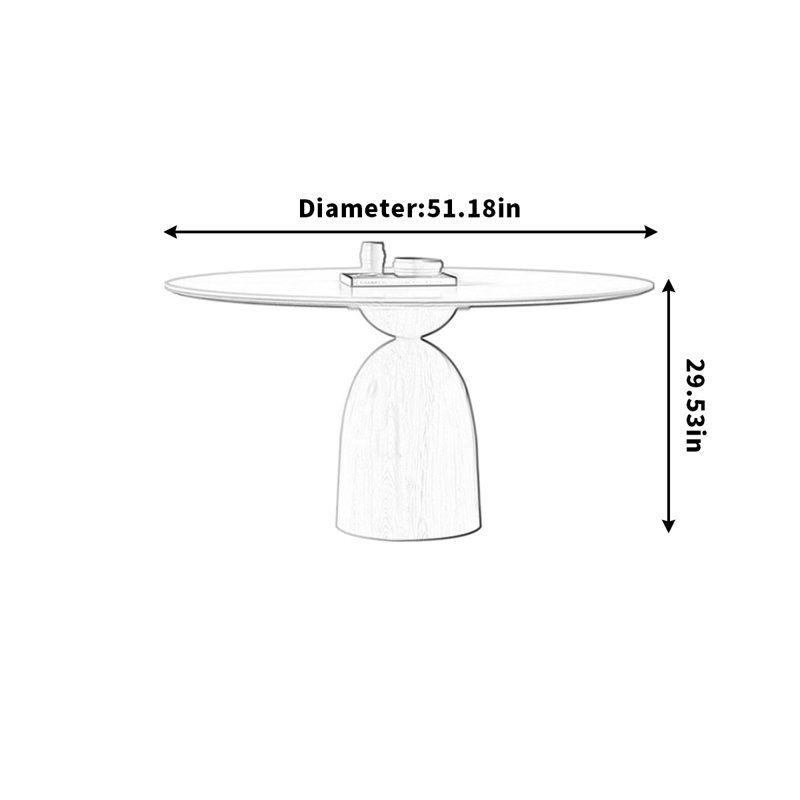 Syaire, Blanc, Noir, noir, noir, noir, H 29,53 po x L 51,18 po x l 51,18 po