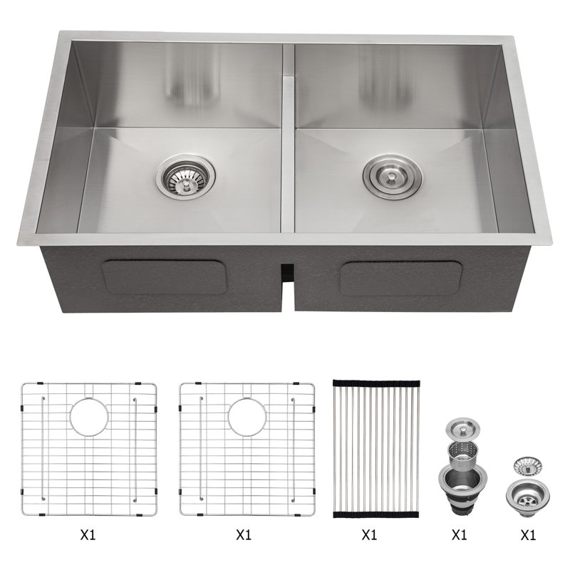 Évier de cuisine encastré à double cuve de haute qualité pour un nettoyage efficace et un look moderne
