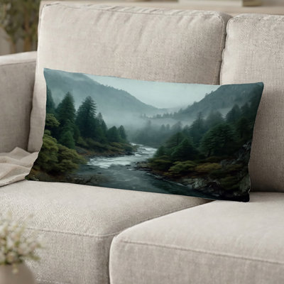 Coussin Forest River Mountains