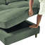 Canapé modulaire moderne en velours côtelé, ensemble de canapé en L convertible en forme de U avec coussin, canapé modulaire surdimensionné avec repose-pieds, convient au salon, au grenier, à un appartement, à 6 sièges vert olive-978139244-978139245